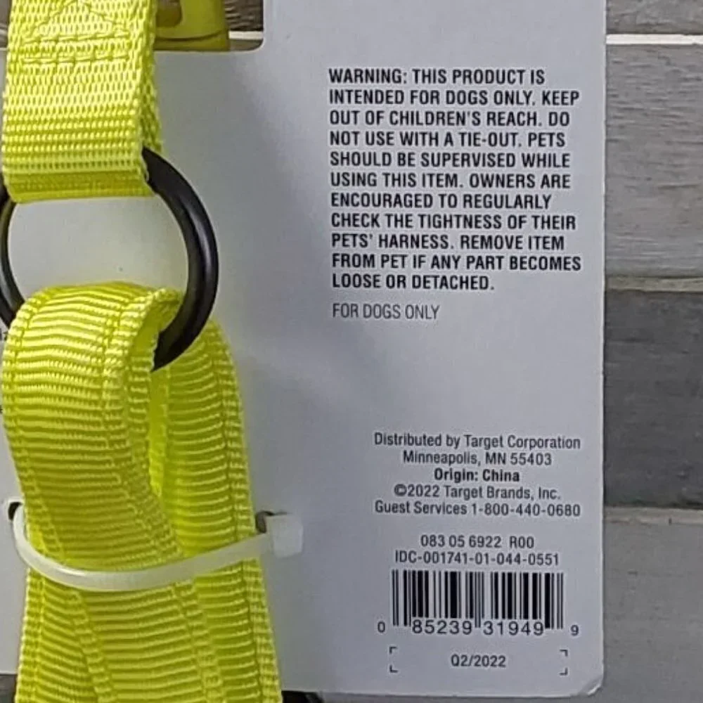 LED Rechargeable Dog Harness Vibrant Green | Boots & Barkley™ | Medium